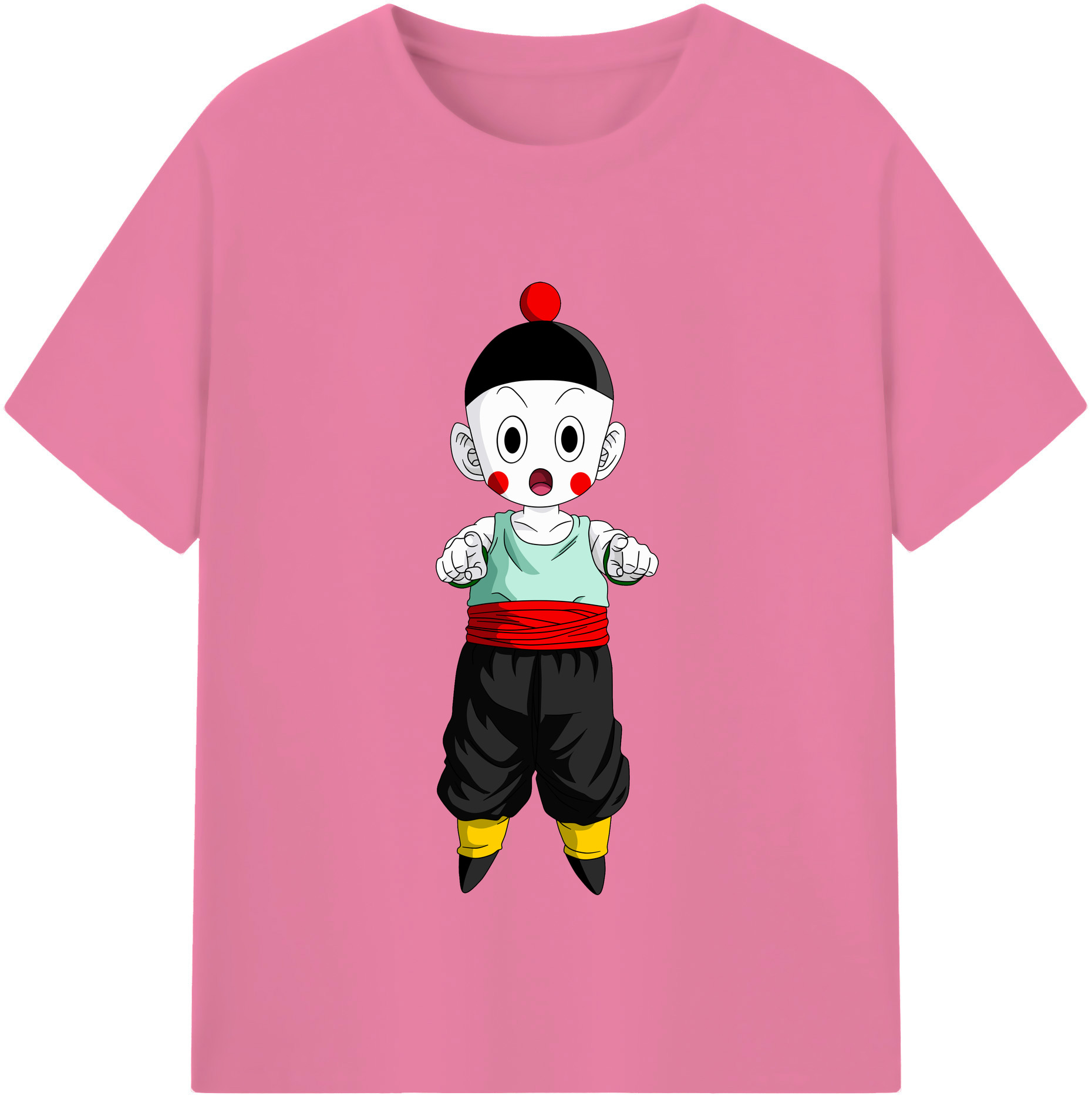 （画像用） ドラゴンボール 餃子（チャオズ）DRAGON BALL Chaoz 綿100％半袖Tシャツ（フロントプリント）